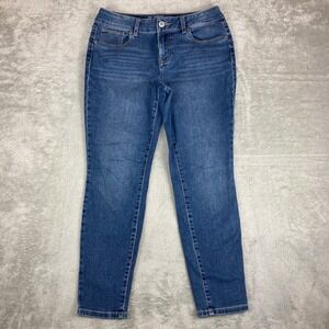 M Jeans by Maurices Mid Rise‎ Skinny Jeans Women Size 8 Short Blue Wash